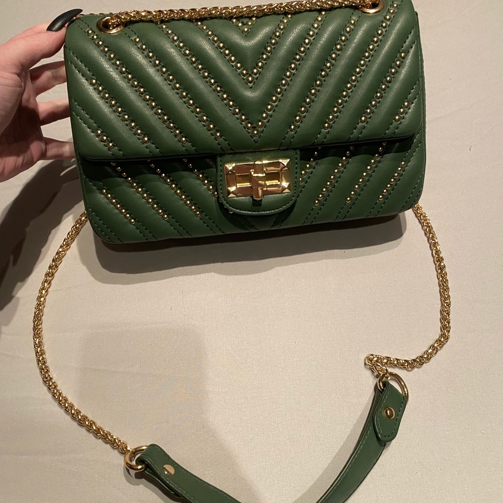 Green and Gold Crossbody